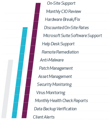 Our tiered package services: Vita, Vita Plus, Vita Pro