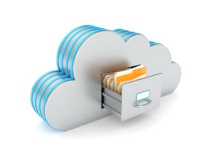 Save Data on the Cloud. Backup concept 