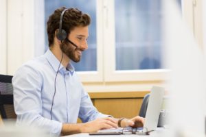 Customer and/or lead getting in touch with salesperson over VOIP 