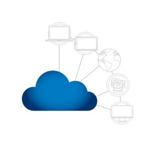 Cloud technology network managed service provider concept